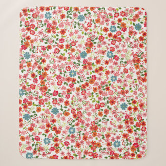 Kleine Blumen, Calico-Stil nahtloser Hintergrund Sherpadecke