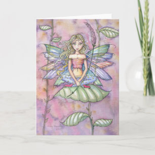 Kleine Blumenfee Leere Notizkarte Karte