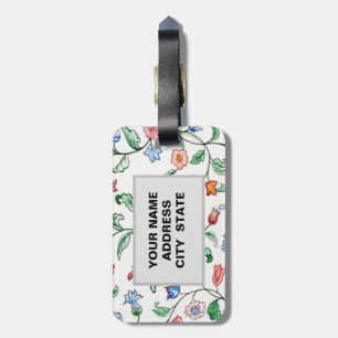 Kleine Blumenwein Gepäckmarke. Gepäckanhänger