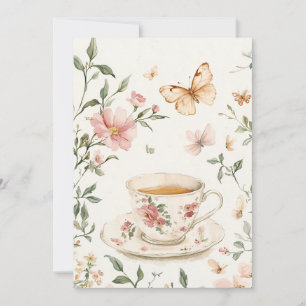 Kleine Blüten Baby Sprinkle Blush & Sage Einladung