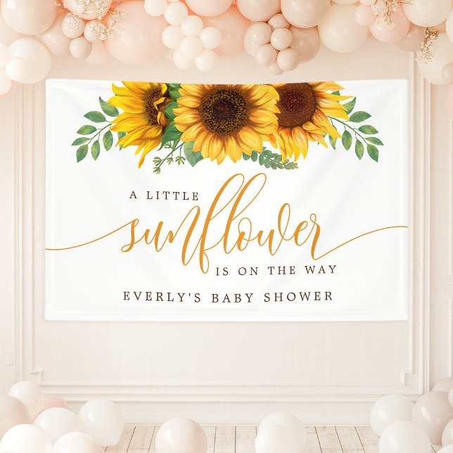 Kleine Blütenblume auf dem Weg Babydusche Banner (Von Creator hochgeladen)
