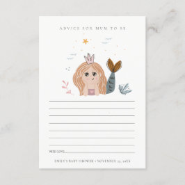 Kleine Blütenpraxis für Mama-Babydusche Begleitkarte