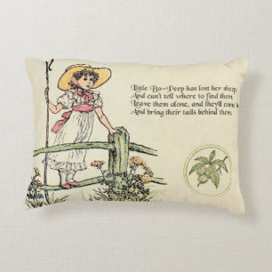 Kleine Bo-Peep: Klassiker Kate Greenaway Nursery Dekokissen
