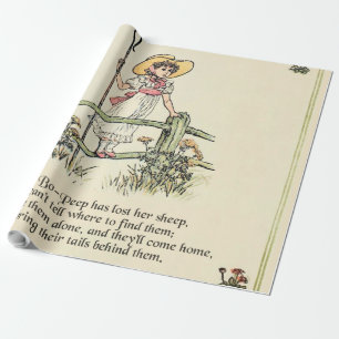Kleine Bo-Peep: Klassiker Kate Greenaway Nursery Geschenkpapier
