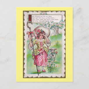 Kleine Bo-Peep und Ein Schaf Postkarte