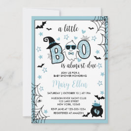 KLEINE BOO BLUE HALLOWEEN BABY DUSCHE EINLADUNG