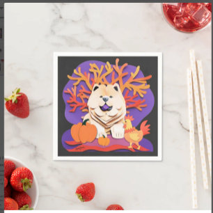 KLEINE BOO Creme Chow Serviette