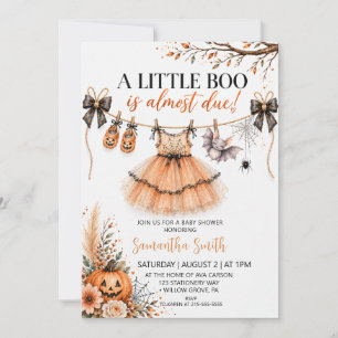 Kleine Boo erwartet bald Halloween-Baby-Party Einladung