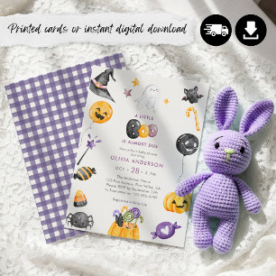 Kleine Boo fast fällige Halloween-Baby-Party Einladung