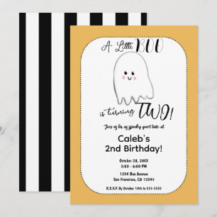 Kleine Boo-Geister-Kinder Halloween-Geburtstagsfei Einladung