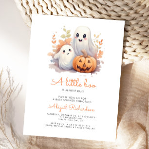 Kleine Boo Geister Kürbis Herbst Babyparty Postkarte
