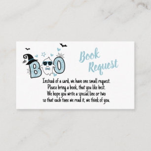 KLEINE BOO HALLOWEEN BABY SHOWER BUCH ANFRAGE BEGLEITKARTE