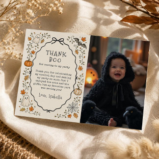 Kleine Boo Halloween Geburtstagsfoto Danke Karte