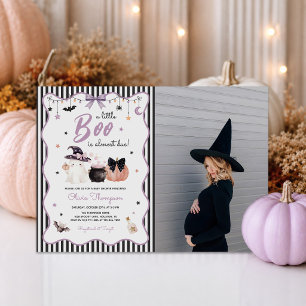 Kleine Boo Halloween-Geist Baby Shower Foto Einladung