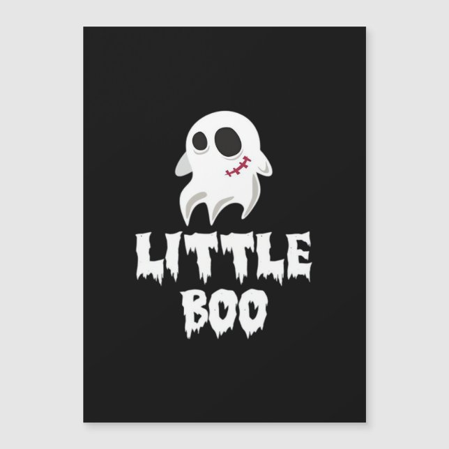 Kleine Boo in Halloween Cooles Grafikdesign Magnetkarte (Vorderseite)