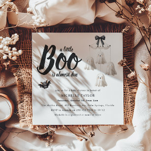 Kleine Boo ist fast fällig Halloween-Baby-Party Einladung