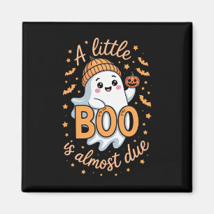 Kleine Boo ist fast fällig Süße Halloween-Schwange Magnet