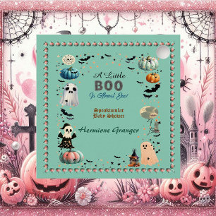 Kleine BOO ist wegen Ghost Pumpkin Spooky Baby Dus Quadratischer Aufkleber