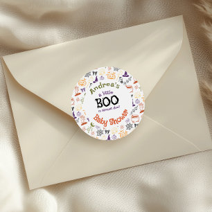 Kleine Boo kommt bald - Gruselige Babyparty Runder Aufkleber