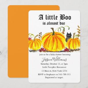 Kleine Boo kommt bald Halloween-Baby-Party Einladung