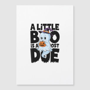 Kleine Boo kommt bald Süße Halloween-Schwangerscha Magnetkarte