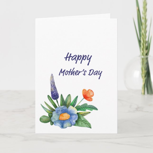 Kleine Bouquet Muttertag Karte (Vorderseite)