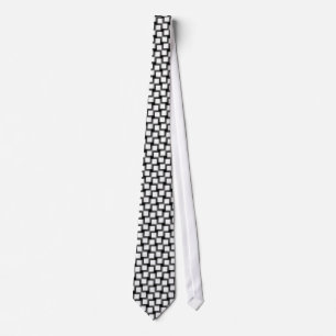 Kleine Boxen Schwarz & Weiß Mens Mode Neck Tie Krawatte