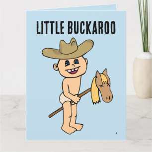 KLEINE BOY COWBOY BUCKAROO BIRTHDAY CARD DANKESKARTE