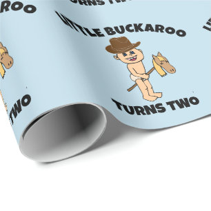 KLEINE BOY COWBOY CUSTOM GEBURTSTAG GESCHENKPAPIER