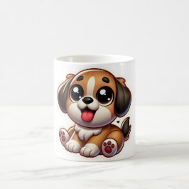 Kleine braune, bezaubernde Welpe Kaffeetasse