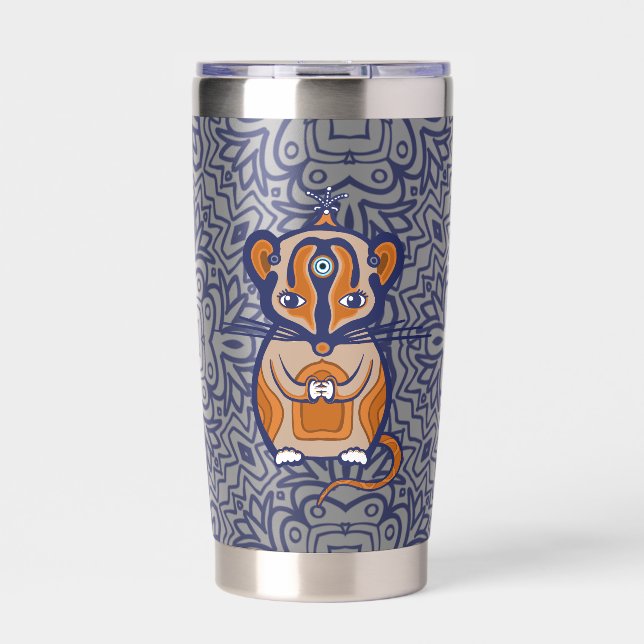 Kleine Braune Maus Thermobecher (Vorderseite)