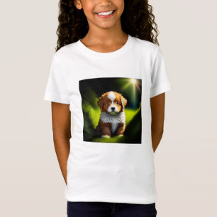 Kleine braune und weiße Welpe T-Shirt