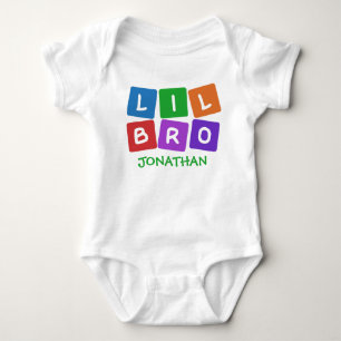 Kleine Bro-INDIVIDUELLE NAME-Kleidung Baby Strampler