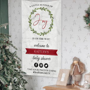 Kleine Broschüre mit der Weihnachtsdusche Begrüßun Banner
