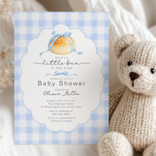 Kleine Brötchen im Ofen-Junge-Baby-Shower-Einladun Einladung