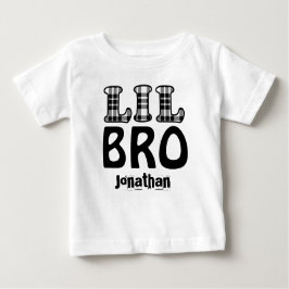 KLEINE BROTHER Kariert Letters Individuelle Name V Baby T-shirt