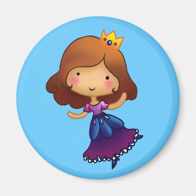 Kleine Brünette Prinzessin Magnet (Vorne)