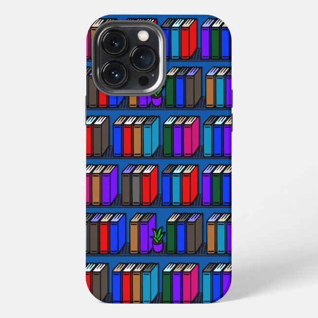 Kleine Bücherregale Teal iPhone Hülle (Rückseite)