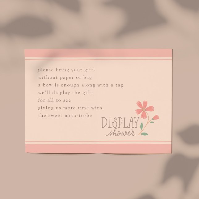 Kleine Bud Floral Hand Lettern Display Dusche Begleitkarte (card front)