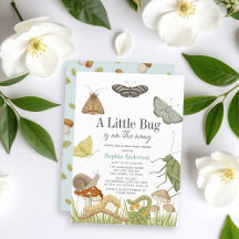 Kleine Bug Insekten Mushroom Boy Babydusche