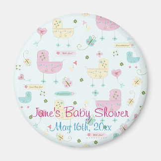 Kleine Buggy Baby Shower Magnet