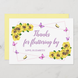 Kleine Butterfly Baby Dusche Dankeskarte