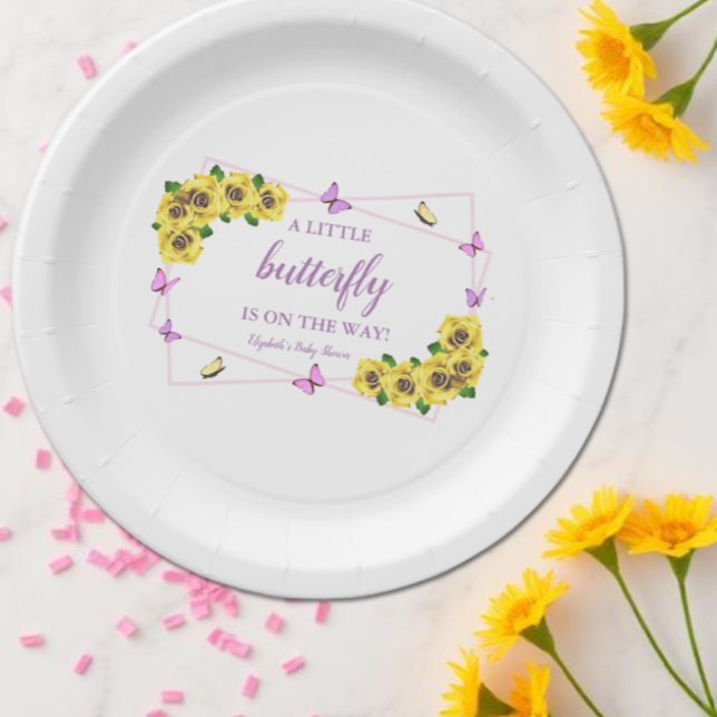 Kleine Butterfly Baby Dusche Pappteller (Von Creator hochgeladen)