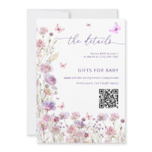 Kleine Butterfly-Babyduschkarte