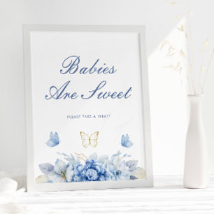 Kleine Butterfly Babys sind süße Baby-Dusche Poster