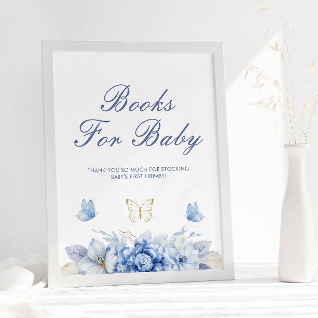 Kleine Butterfly-Bücher für Baby Boy Baby-Dusche Poster (Von Creator hochgeladen)