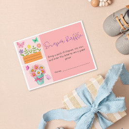 Kleine Butterfly ist ihr Niedlicher Whimsikrosa Begleitkarte