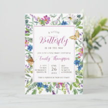 Kleine Butterfly Spring Wildblume Babydusche