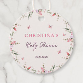 Kleine Butterfly Wasserfarbe Babydusche Geschenkanhänger