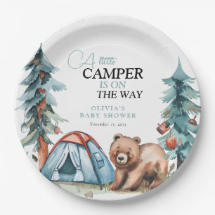 Kleine Camper Forest Babydusche Pappteller